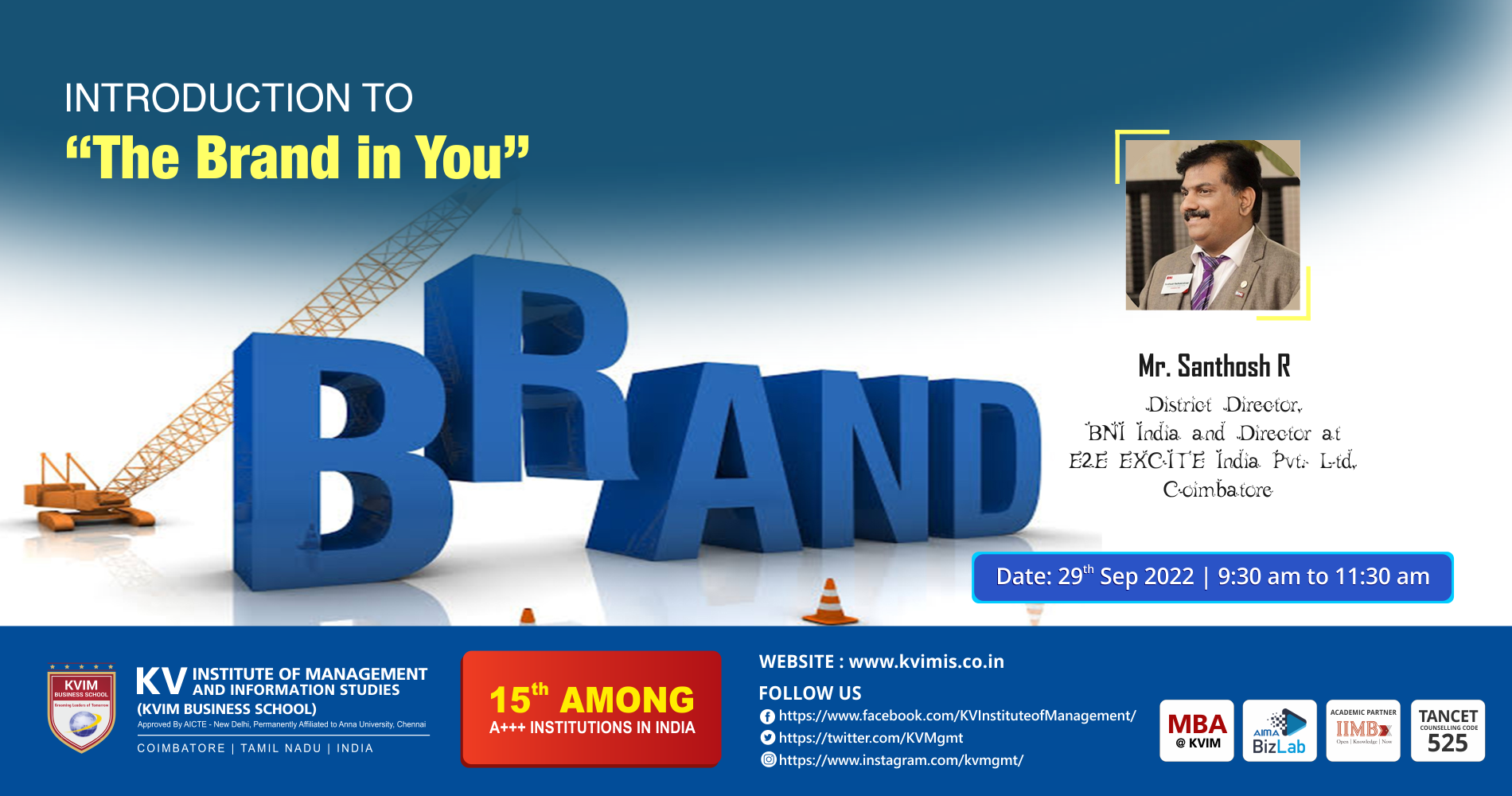 Guest Lecture session on The Brand in you 2022